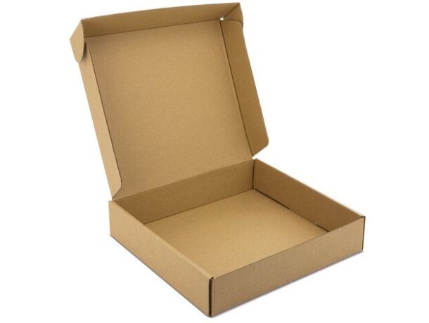 Caja de presentación cartón corrugado Qara kraft y negro Natural Kraft detalle 3