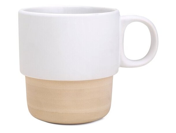 Taza sublimación apilable Gerard con base bambú 315 ml detalle 4