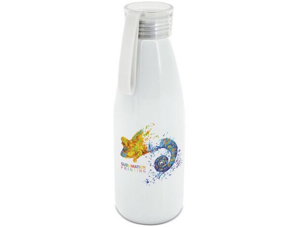 Botella aluminio Vuton blanca