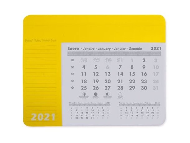 Alfombrilla calendario Dennis amarillo