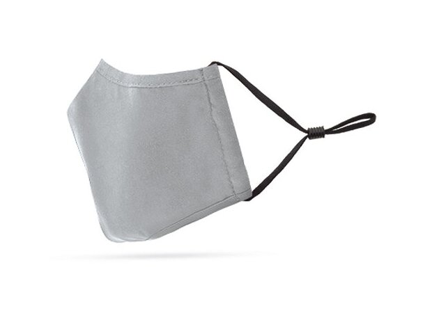 Mascarilla de tela personalizada con filtro de 3 capas gris