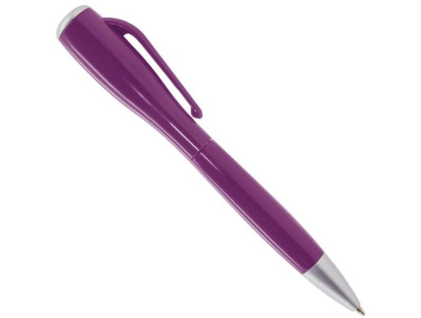 Bolígrafo con linterna lila