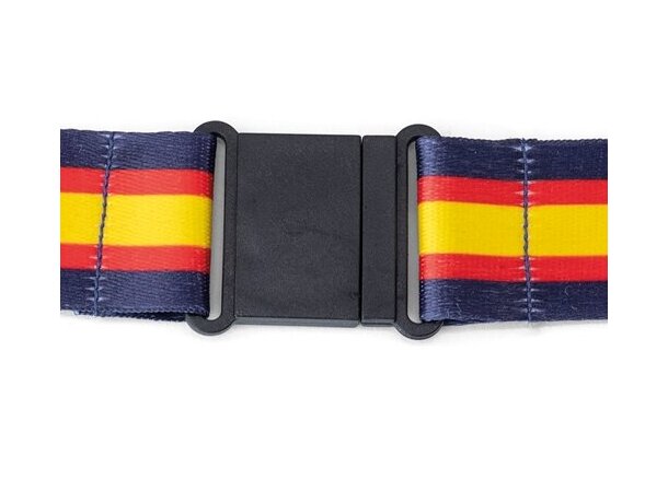 Lanyard bandera ancha Policia poliéster con cierre seguridad Azul marino detalle 4