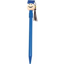 Bolígrafo con muñeco graduado azul economico