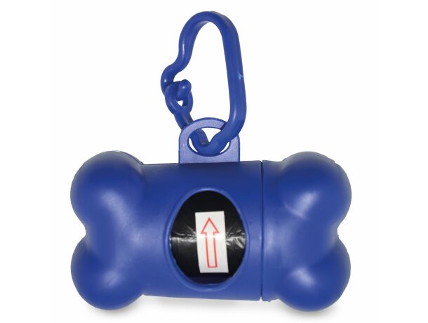 Porta bolsas para mascotas barato en forma de hueso azul