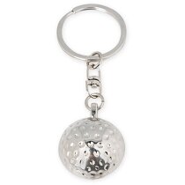 Llavero metálico con diseño de bola de golf brillante