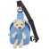Bandolera Osito Tibby de poliéster para niños con grabación Azul