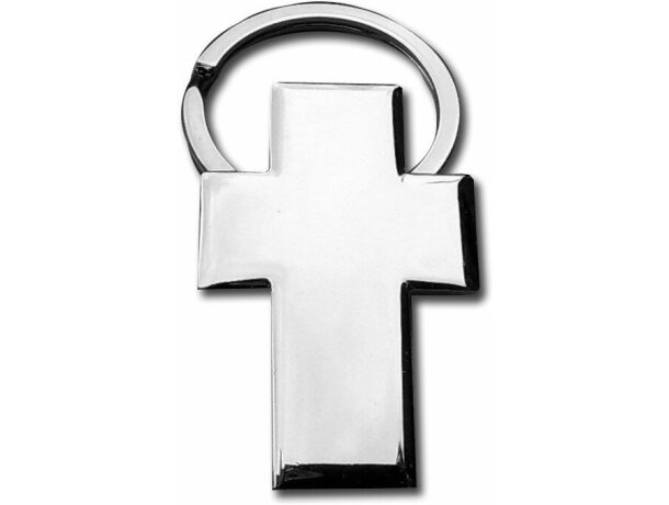 Llavero metalico forma cruz Christian personalizado