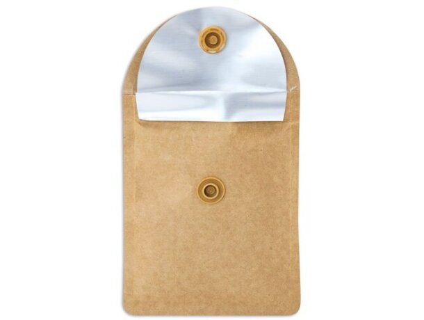 Cenicero portátil Krafy papel kraft con interior aluminio detalle 1