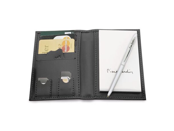 Estuche con bloc y bolígrafo pierre cardin personalizado