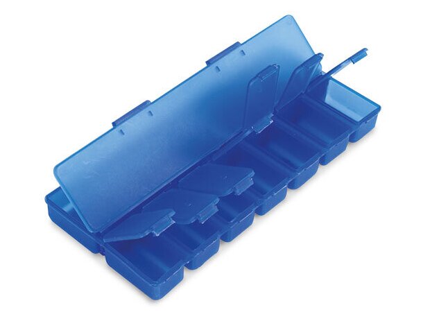 Pastillero 8 compartimentos Vrix azul