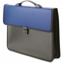 Maletín para congresos con solapa de color azul barato