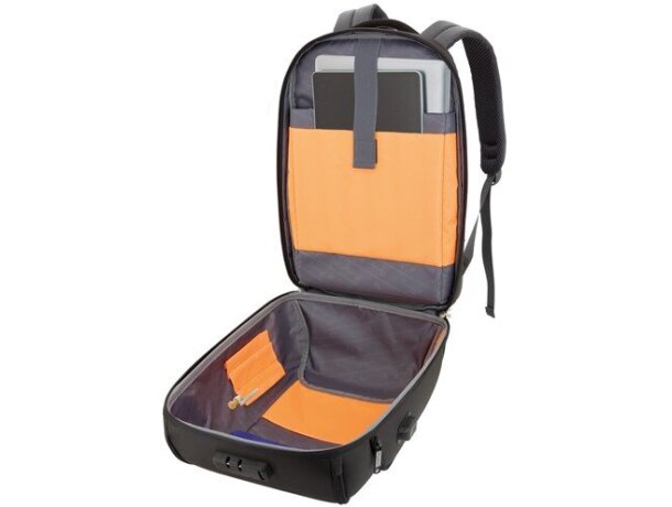 Mochila semirrígida Hofman con bolsillo antirrobo y USB detalle 6