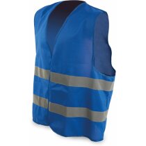 Chaleco moderno con bandas reflectantes barato azul Chaleco moderno con bandas reflectantes barato azul