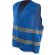 Chaleco moderno con bandas reflectantes azul personalizado