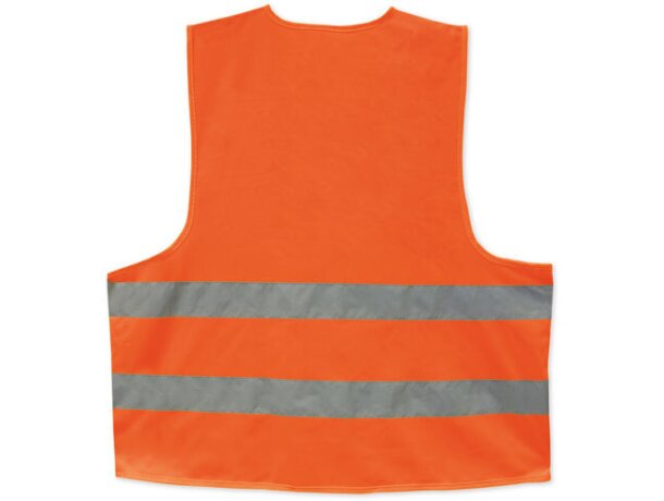 Chaleco de poliester reflectante naranja