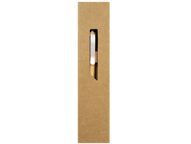 Estuche Glen de cartón reciclado para bolígrafo corporativo Natural Kraft detalle 6