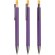 Bolígrafo aluminio y bambú Noam con mecanismo pulsador Lila