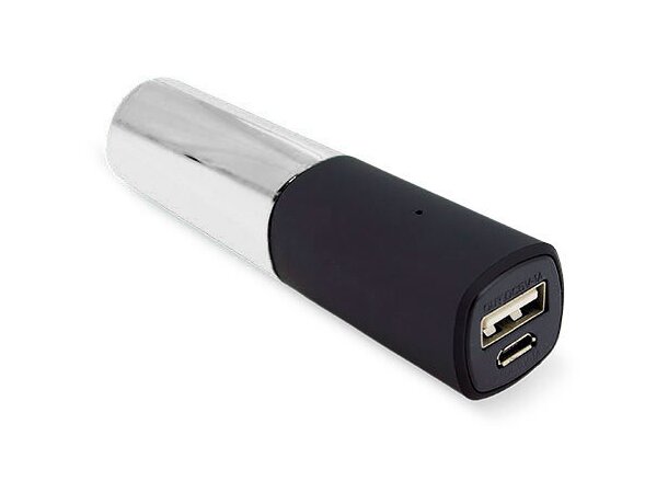 Power bank forma lipstick plata