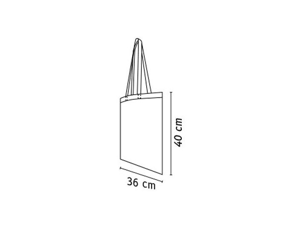 Bolsa non woven con asas largas medidas