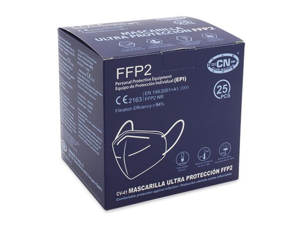Mascarilla ultra proteccion de colroes ffp2 España/negro detalle 2
