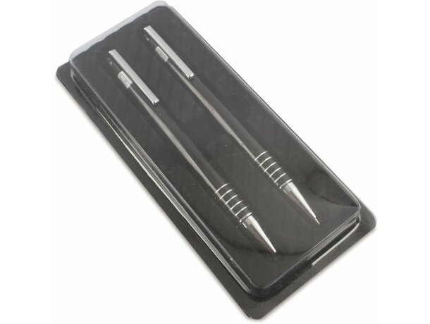 Estuche vacío para bolígrafos personalizado negro