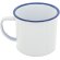 Mug personalizada metal esmaltado 350ml irregular azul
