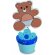 Maceta pinza portafotos oso azul personalizado
