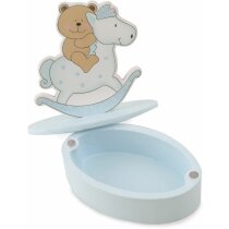 Cajita caballito con imán azul claro personalizado Cajita caballito con imán azul claro personalizado