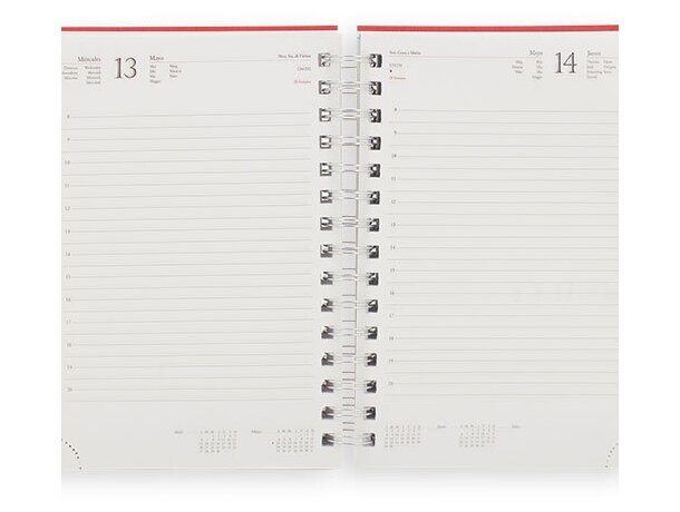 Agenda Metalizada Raki dia página detalle 16