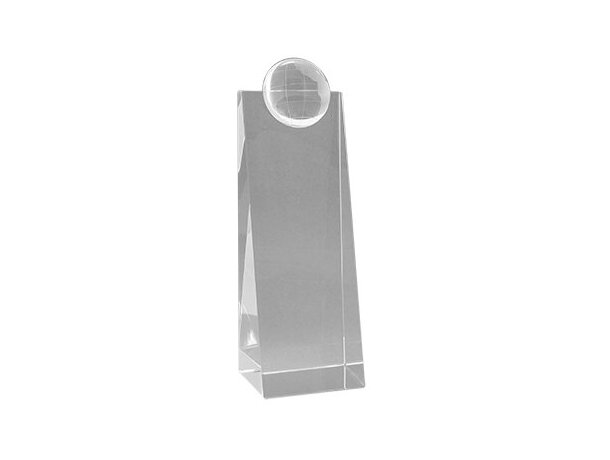 Cristal con la bolsa del mundo para grabar