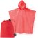 Poncho plegable Bross con bolsa rPET para campañas corporativas Rojo