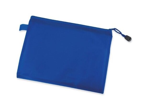 Bolsa de pvc con cierre de cremallera azul