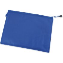 Bolsa grande de pvc con cremallera azul