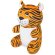 Set 4 peluches Happy Zoo en felpa suave de 17 cm para niños detalle 5