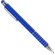 Bolígrafo en plástico y aluminio con aros decorativos azul