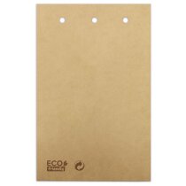 Identificador papel kraft 9x14 con logo sostenible