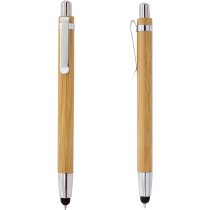 Bolígrafo Tico personalizado bambú natural táctil con estuche