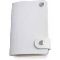 Tarjetero de PVC de colores vivos grabado blanco Tarjetero de PVC de colores vivos grabado blanco