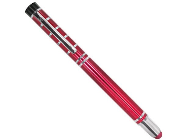 Bolígrafo de metal con lápiz táctil pierre deline rojo