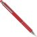 Bolígrafo en plástico y aluminio con aros decorativos rojo
