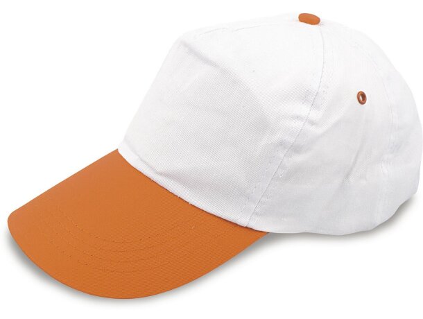 Gorra bicolor velcro am naranja