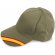 Gorra sencilla d e5 paneles con detalles de la bandera personalizada khaki
