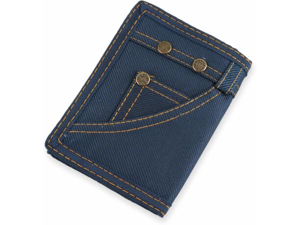 Cartera acabado estilo jeans azul