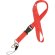 Lanyard doble de poliéster rojo