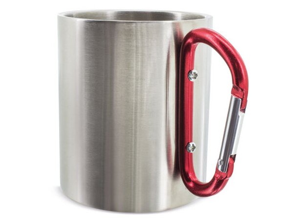 Taza con mosqueton plus rojo