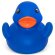 Patito de goma Petri en PVC para baño y diversión infantil Azul detalle 4