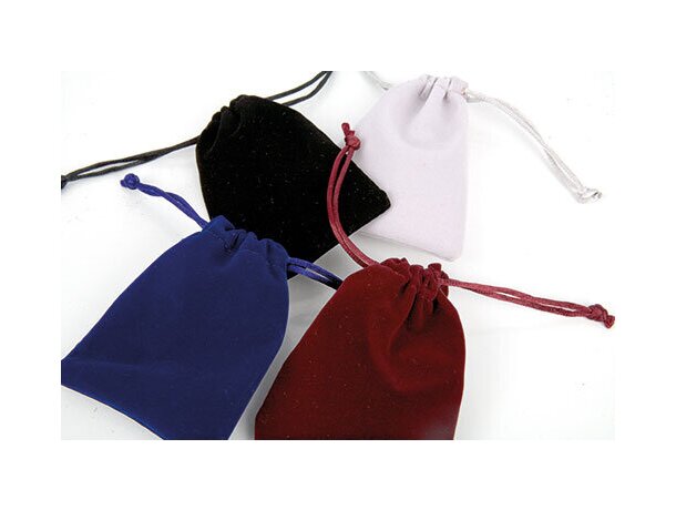 Bolsa de antelina para regalo burdeos