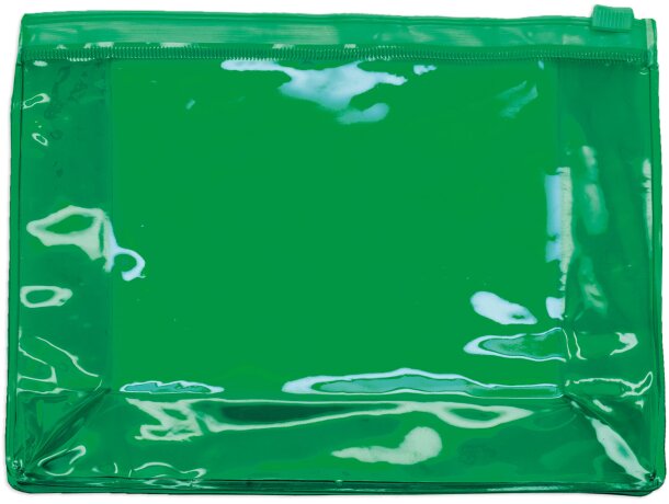 Neceser transparente travel verde