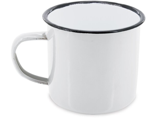 Mug esmaltada Retro blanco
